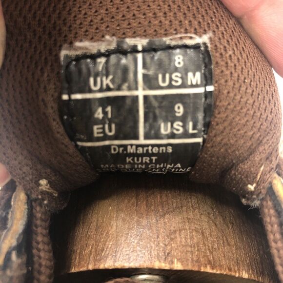 Dr. Martens Kurt Brown Leather Shoes Low Top  Men's Size 8M 9L - Picture 11 of 11